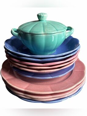 Set W.S. George Petalware Dishes